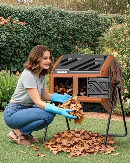 'ING Dual-Chamber Tumbling Composter