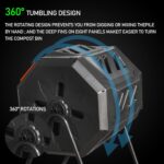 43 Gallon Dual Chamber Tumbling Composter
