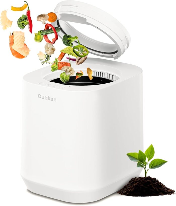 Ouaken Smart Electric Food Waste Composter for Kitchen