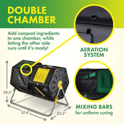 All-Season Dual Chamber Compost Tumbler