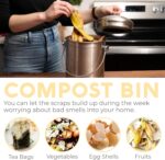 Premium Stainless Steel Kitchen Compost Bin