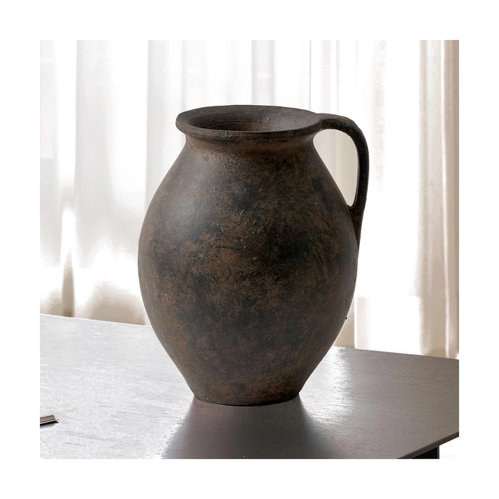 Aged Clay Decorative Jug – Vintage Farmhouse Style
