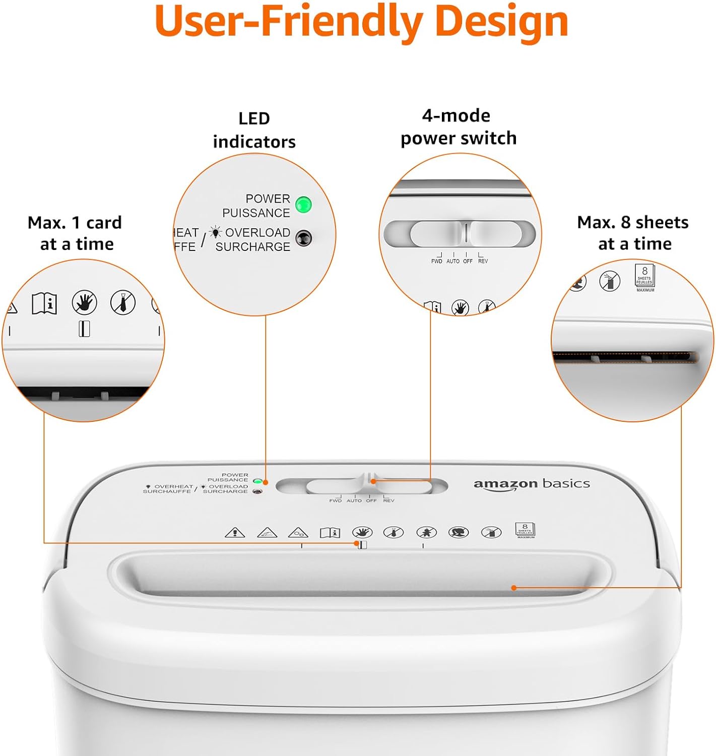 8-Sheet Cross-Cut Paper Shredder — Compact Home Office — image 2