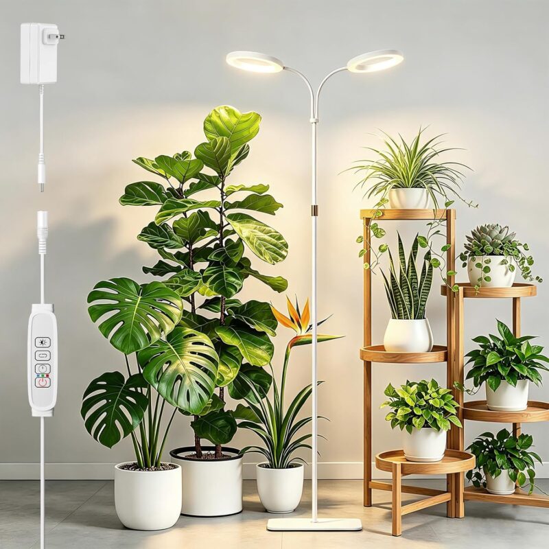 Dual-Head Dimmable Grow Lamp