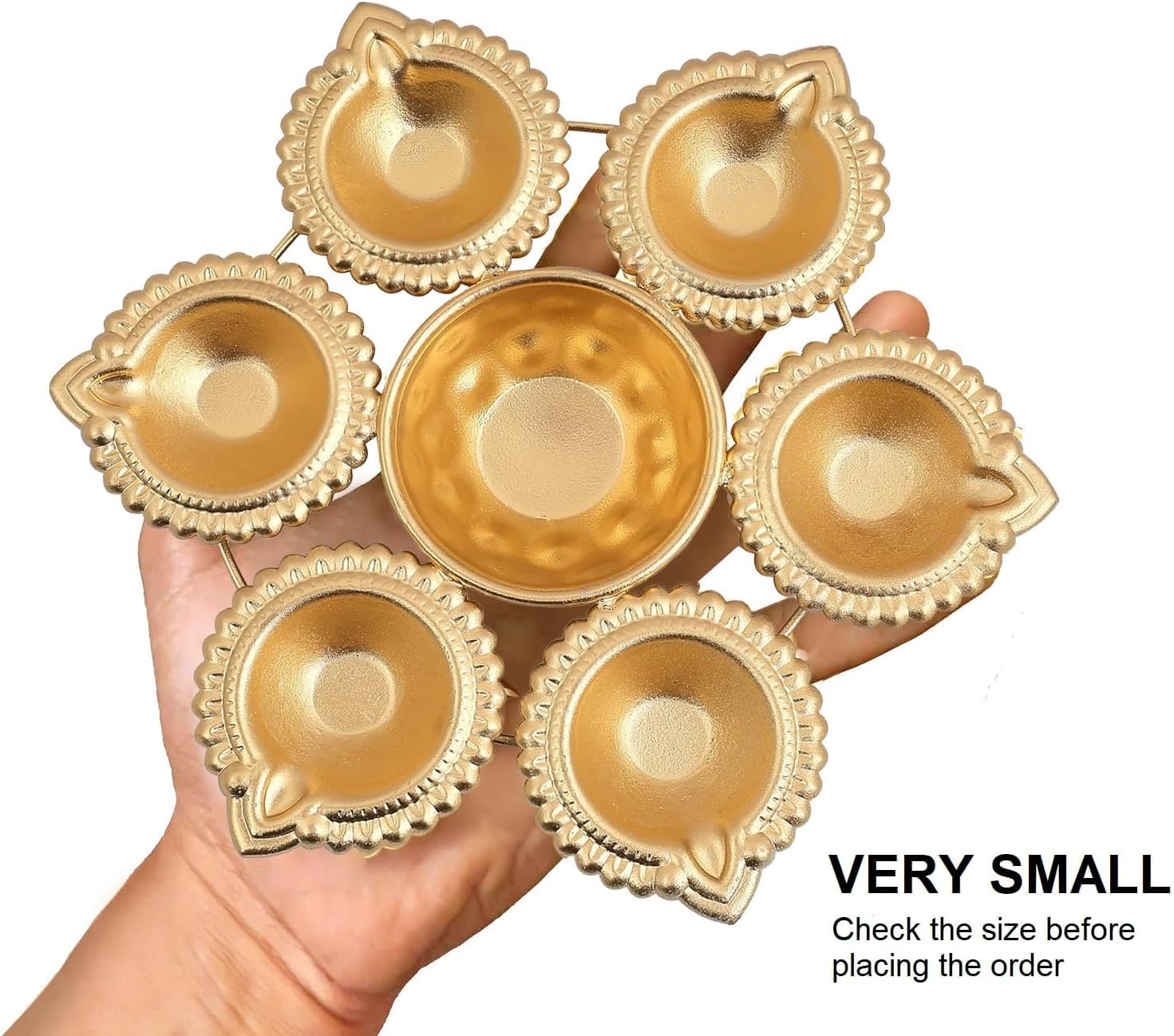 Traditional Brass Diya Oil Lamp Set - Hình 5
