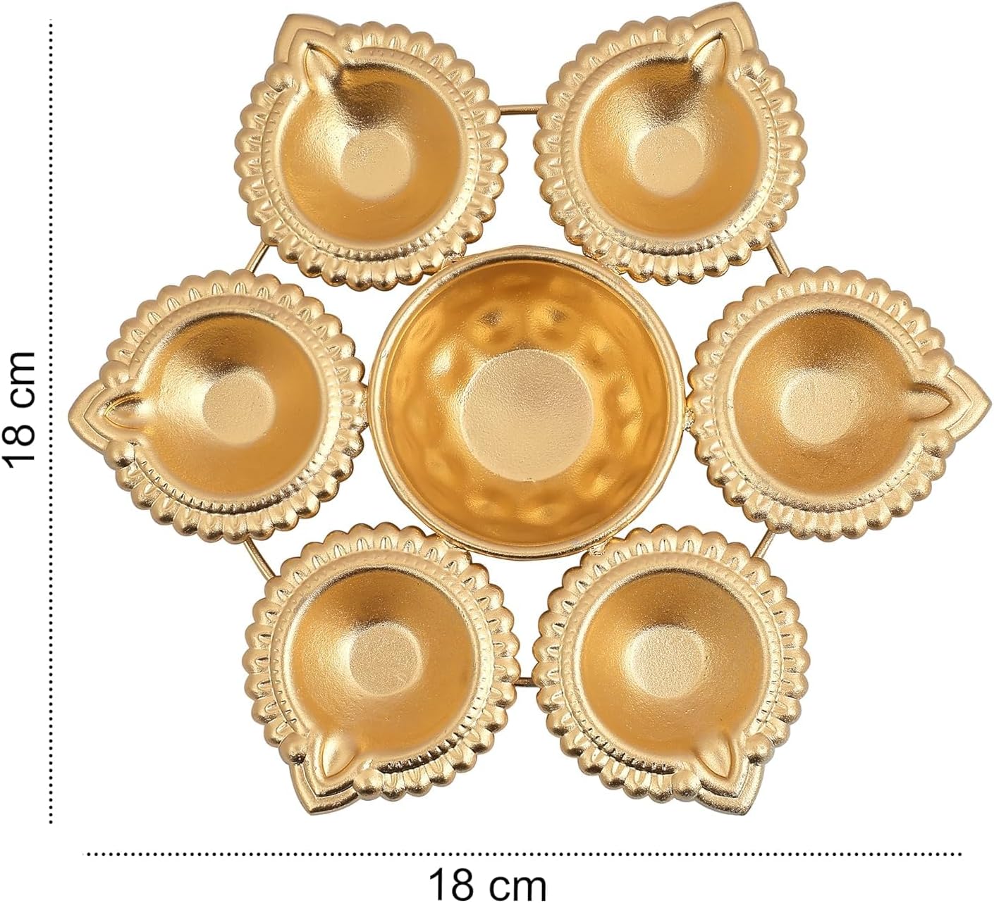 Traditional Brass Diya Oil Lamp Set - Hình 6