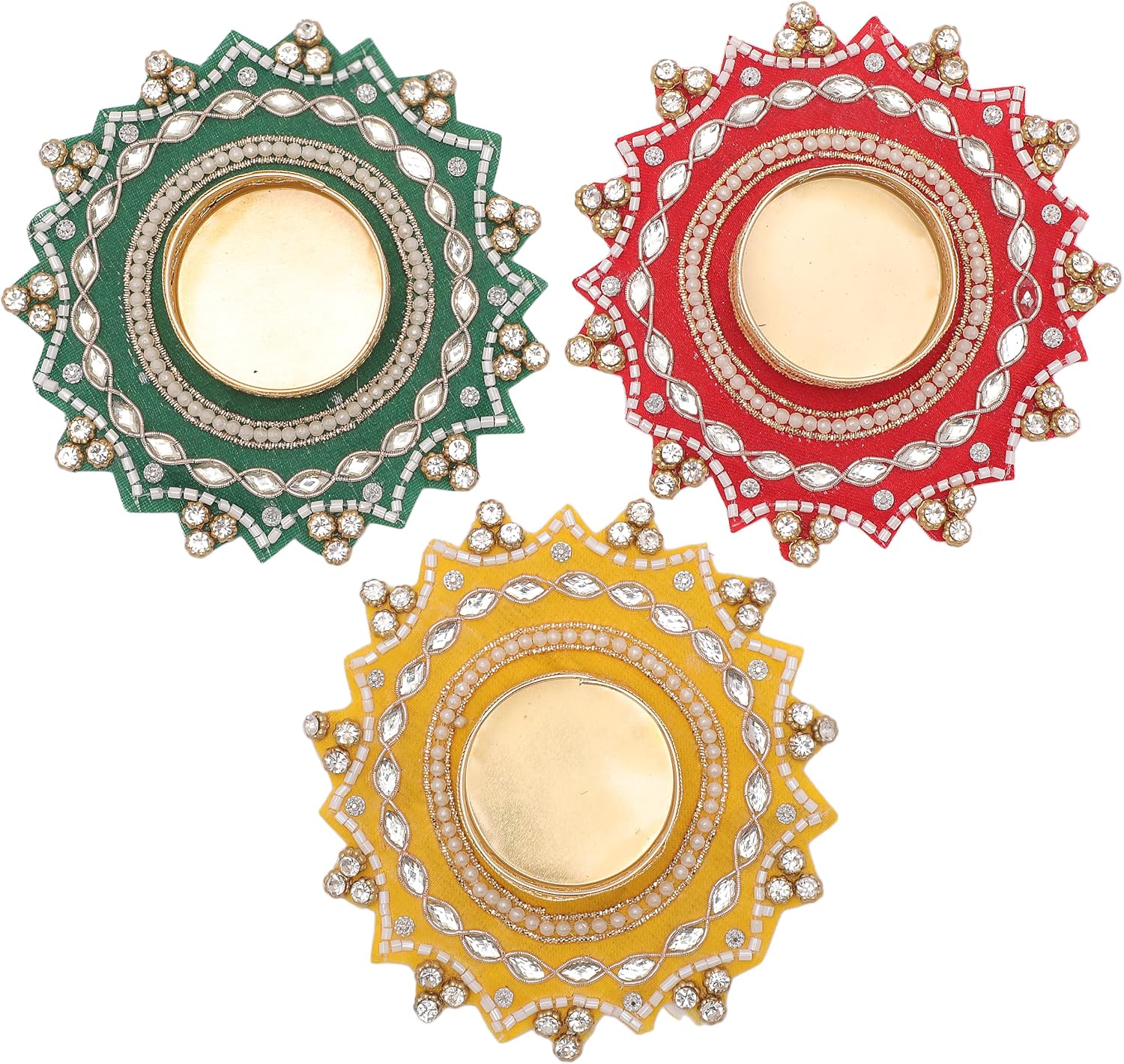 Embellished Fabric Tealight Holders - Hình 2