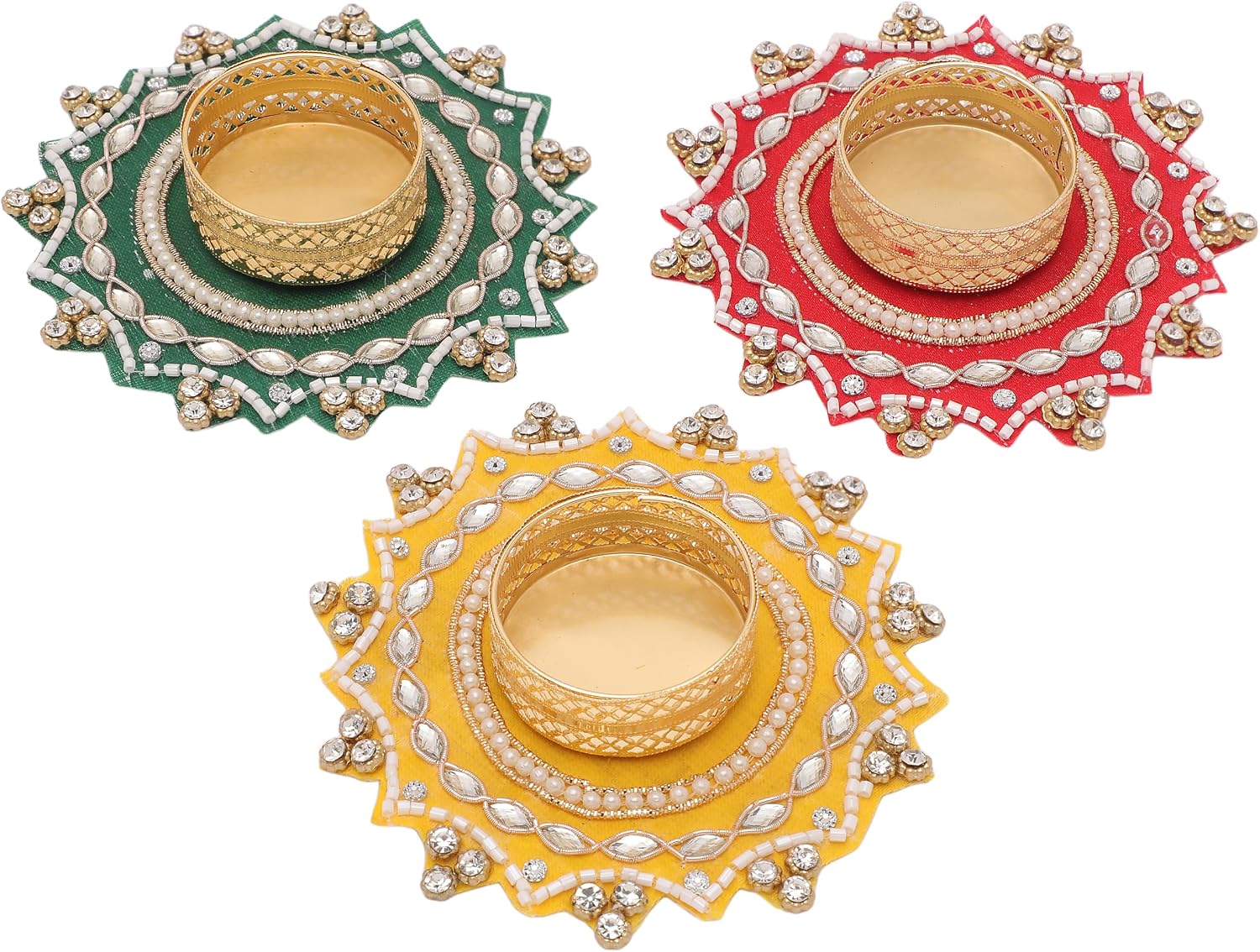 Embellished Fabric Tealight Holders