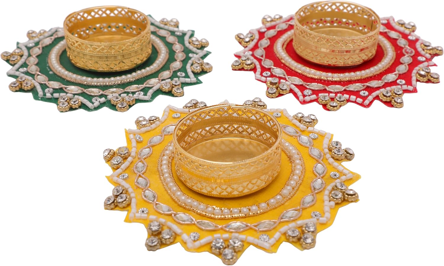 Embellished Fabric Tealight Holders - Hình 3