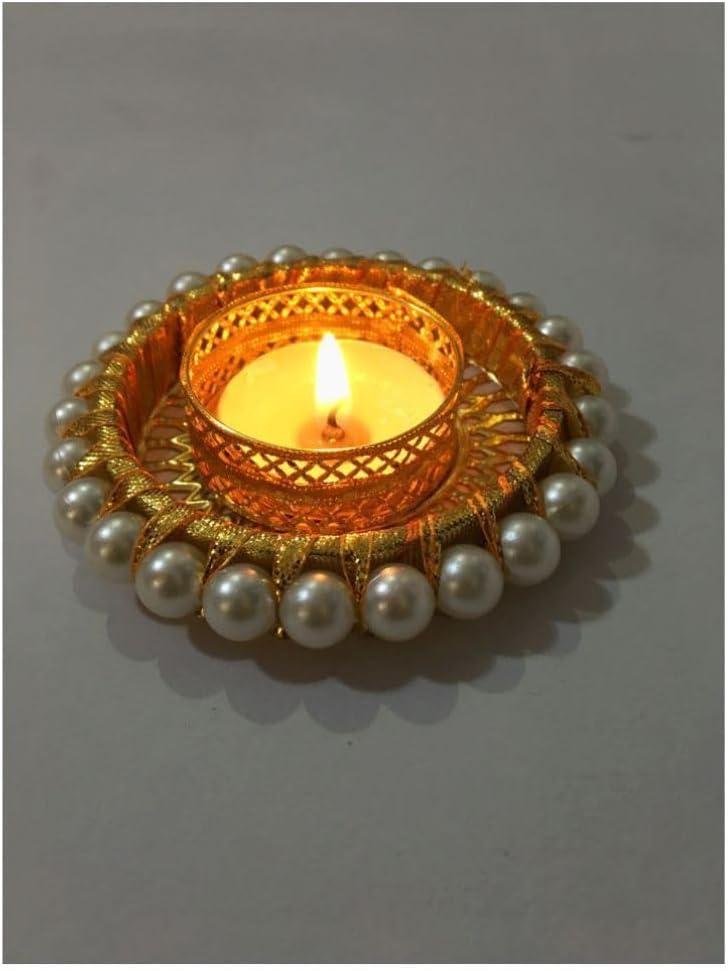 Elegant Pearl Tealight Holders - Hình 3