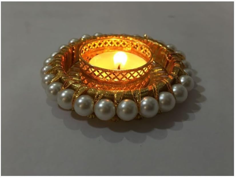 Elegant Pearl Tealight Holders - Hình 2