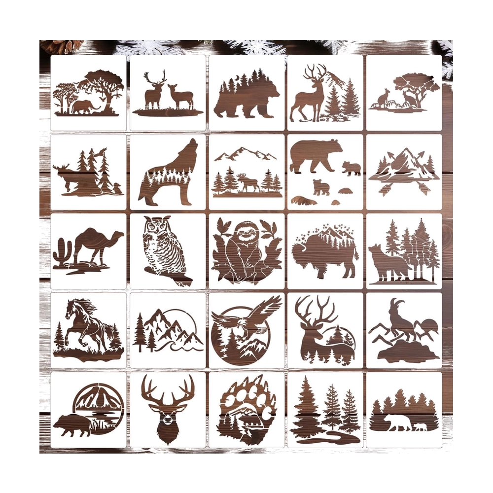 Wildlife & Forest Stencils for Woodburning Art