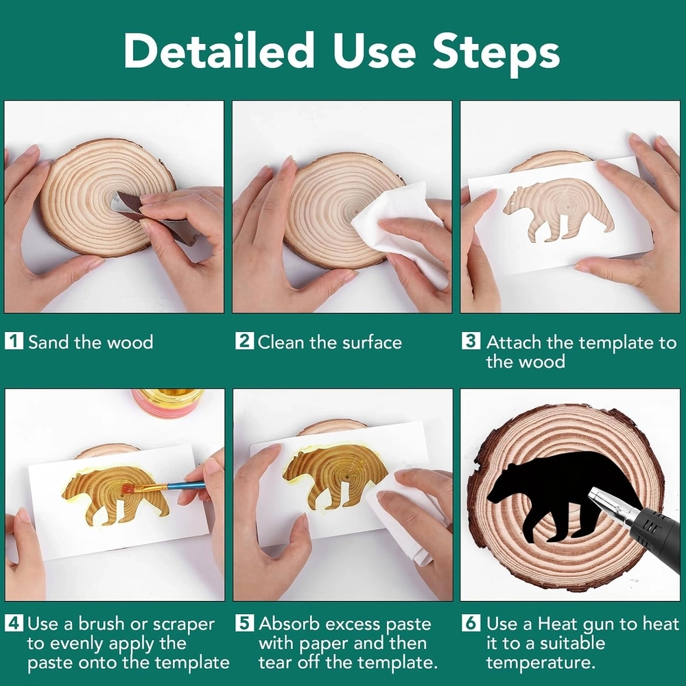 Wood Burning Paste Kit