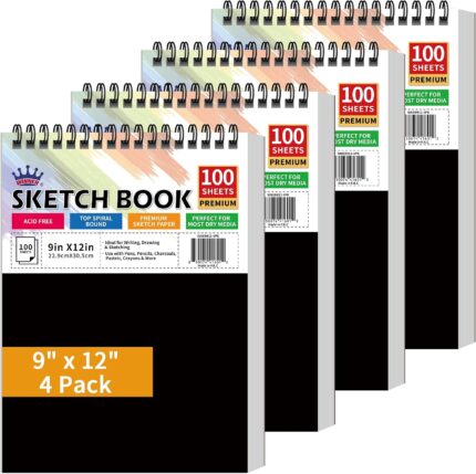 Winner 9x12 Inch Top Spiral Sketchbook