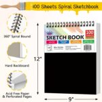 Winner 9x12 Inch Top Spiral Sketchbook