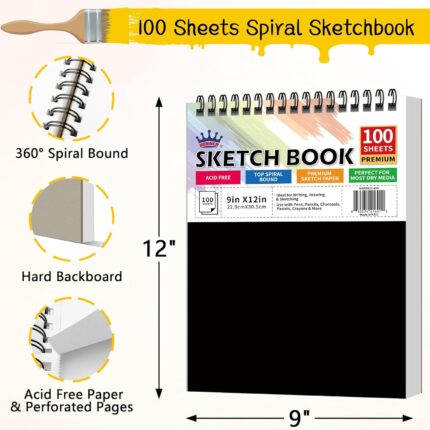 Winner 9x12 Inch Top Spiral Sketchbook