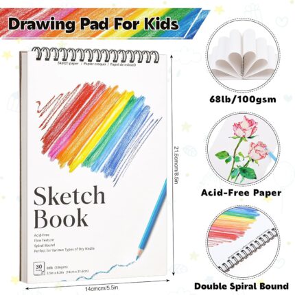 5.5x8.5 Inch Spiral Sketchbooks