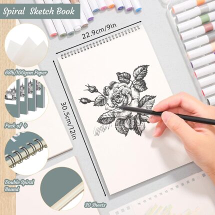 9x12 Inch Spiral Sketch Pads