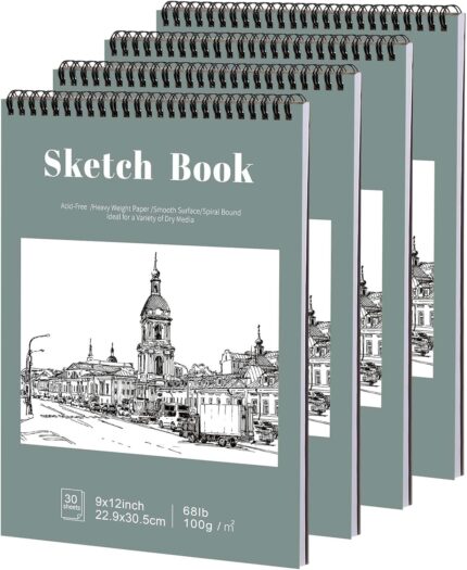 9x12 Inch Spiral Sketch Pads