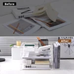 Clear Acrylic Desk Organizer