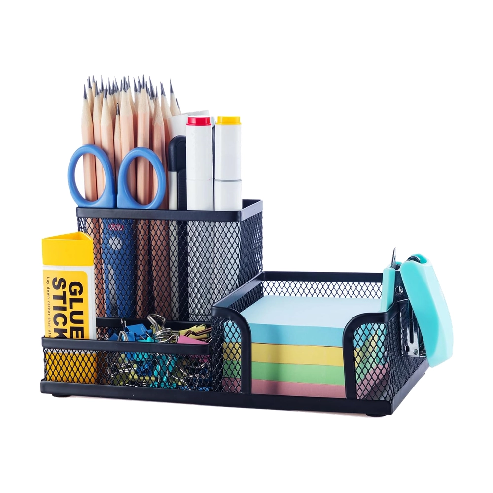 Black Mesh Pen Holder featured (CMC) Black Mesh Office Organizer