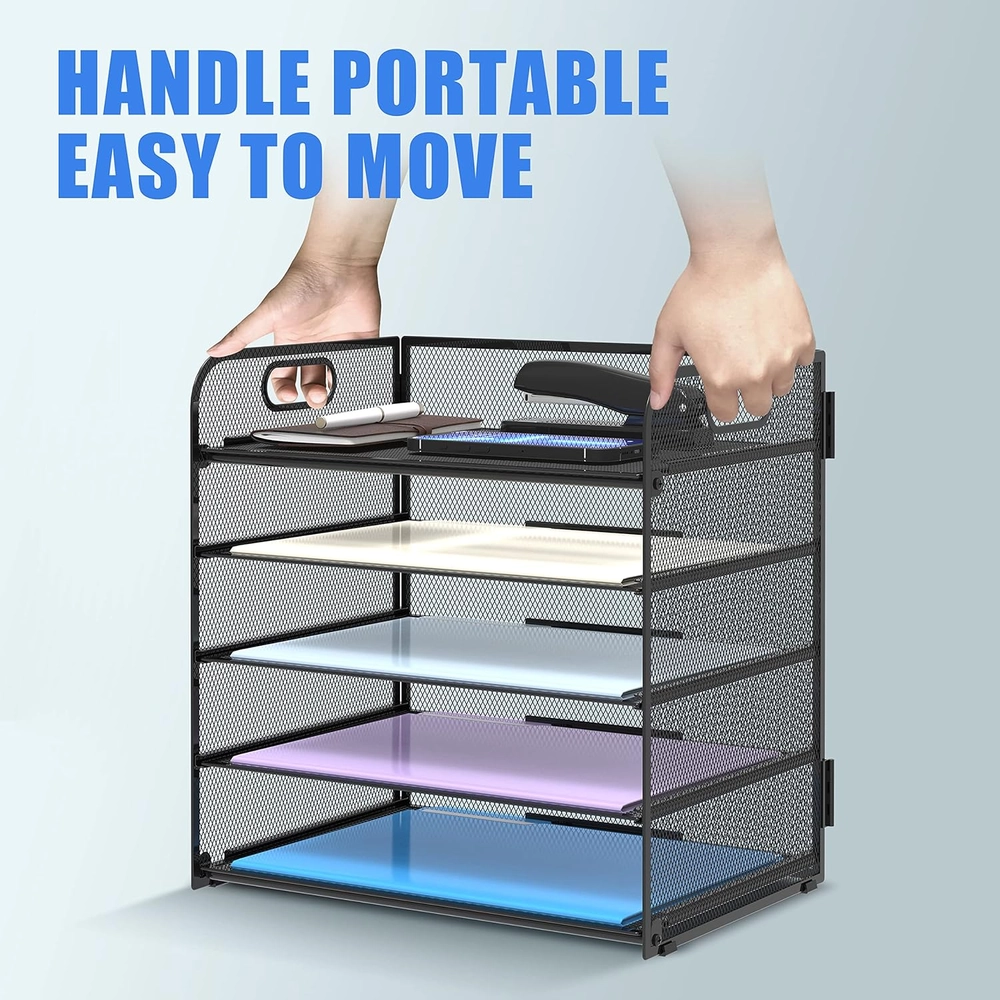 Black Mesh Desk Organizer