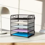 Black Mesh Desk Organizer