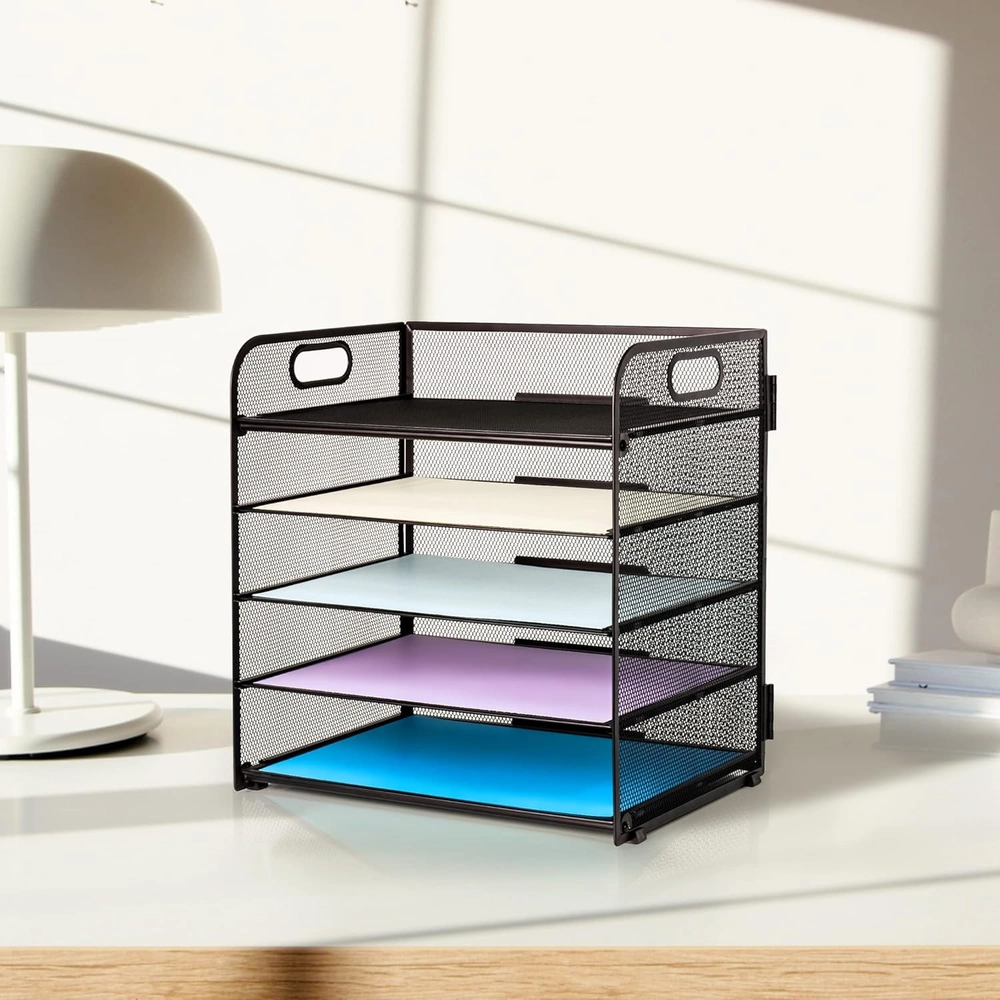 Black Mesh Desk Organizer