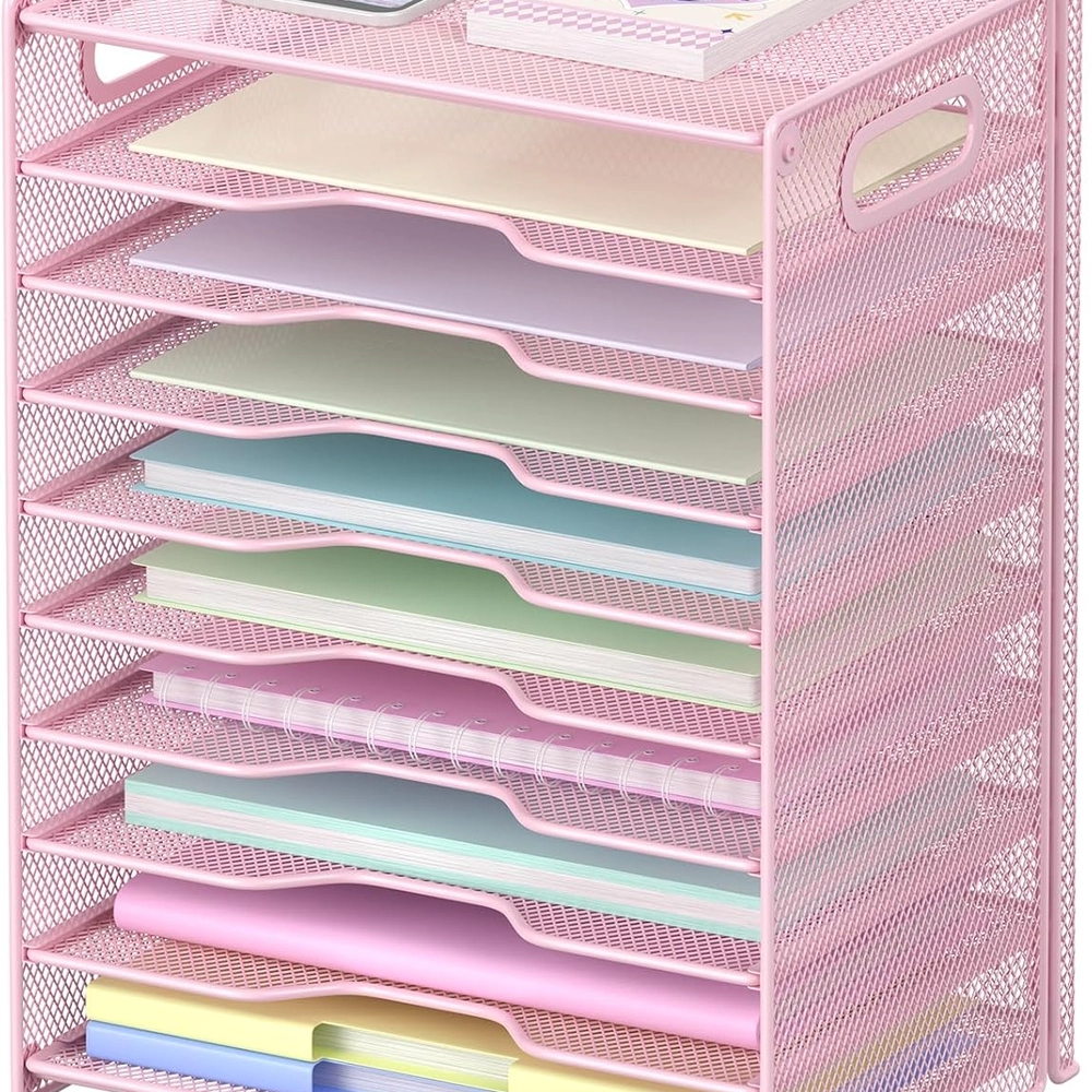 Black Mesh 9-Tier Document Sorter