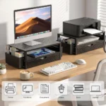 Black Metal Monitor Stand Organizer