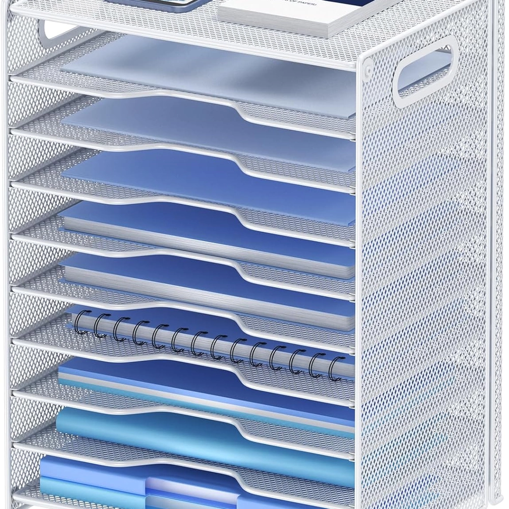 Black Mesh 9-Tier Document Sorter