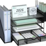 ALI Black Mesh Desk Organizer