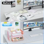 Rose Gold Mesh Desk Organizer