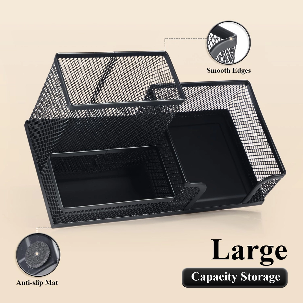 Black Mesh Office Organizer