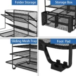 Multi-Tier Mesh Desk File Sorter