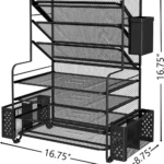 Multi-Tier Mesh Desk File Sorter