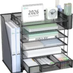 ALI Black Mesh Desk Organizer