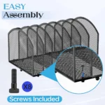 Black Metal Mesh Desktop File Organizer