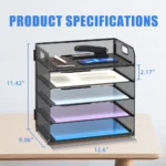 Black Mesh Desk Organizer