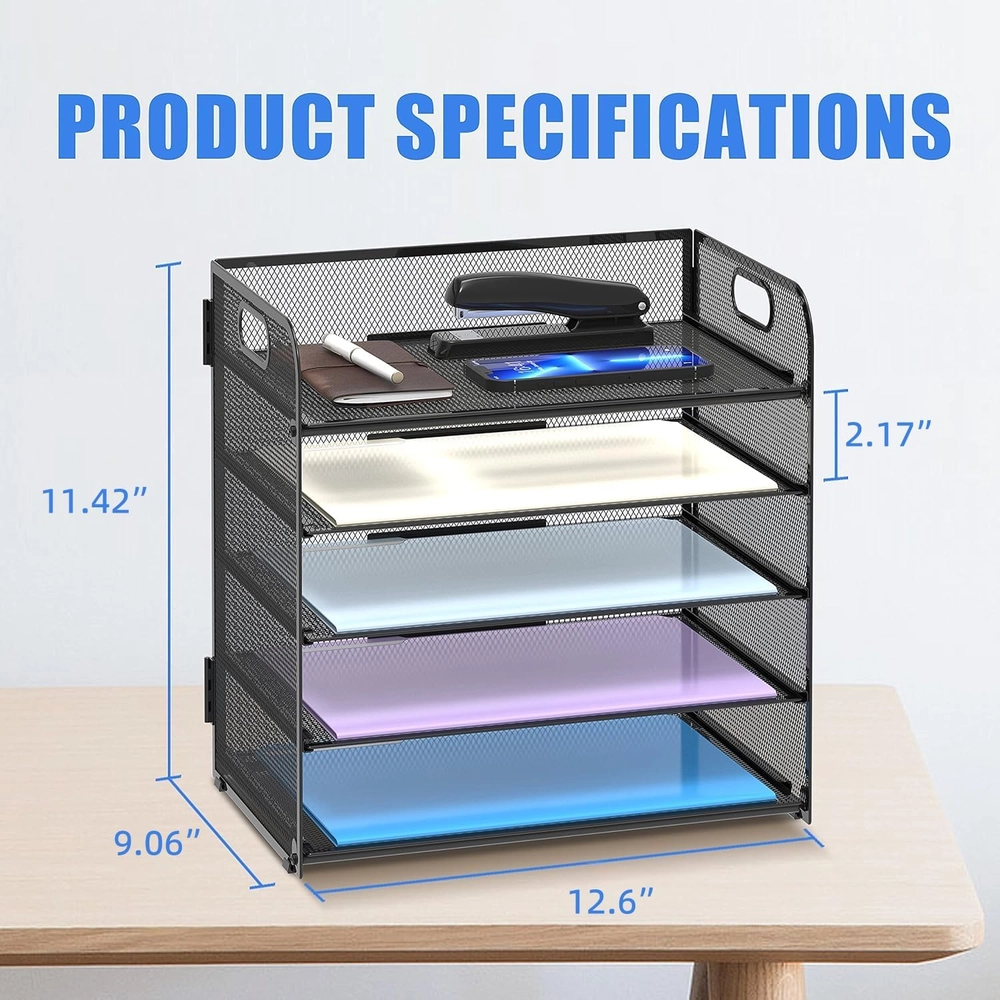Black Mesh Desk Organizer