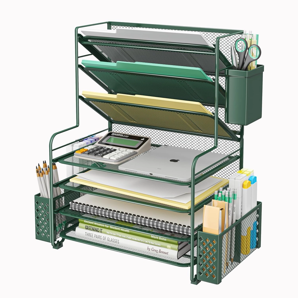 Multi-Tier Mesh Desk File Sorter