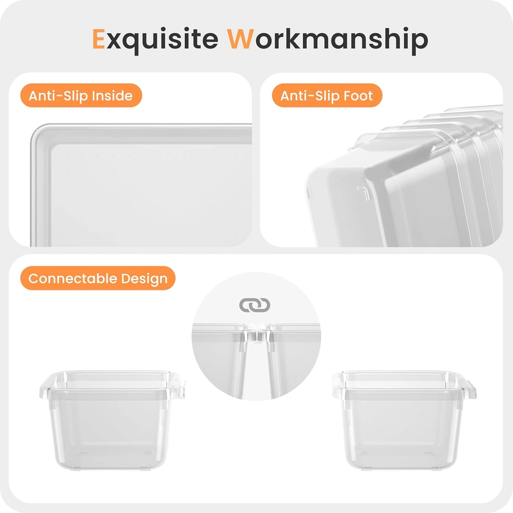Clear Drawer Organizer Set