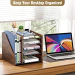 Rustic Wood Desk Organizer