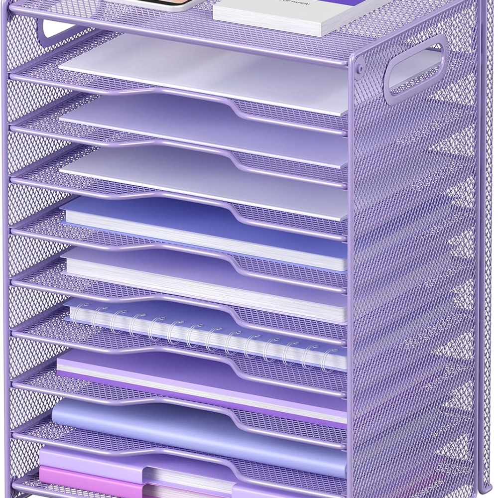 Black Mesh 9-Tier Document Sorter