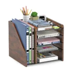Rustic Wood Desk Organizer