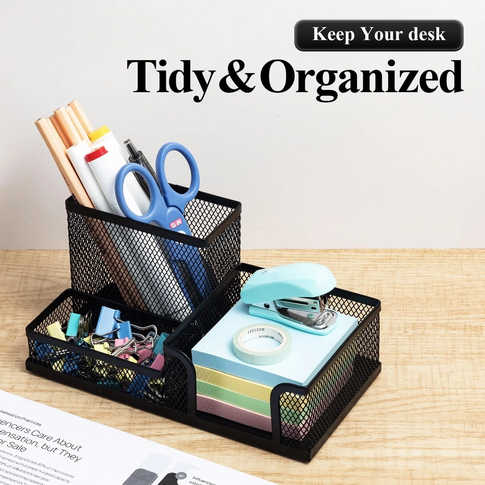 Black Mesh Office Organizer