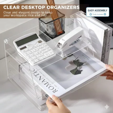 Clear Acrylic Desk Organizer