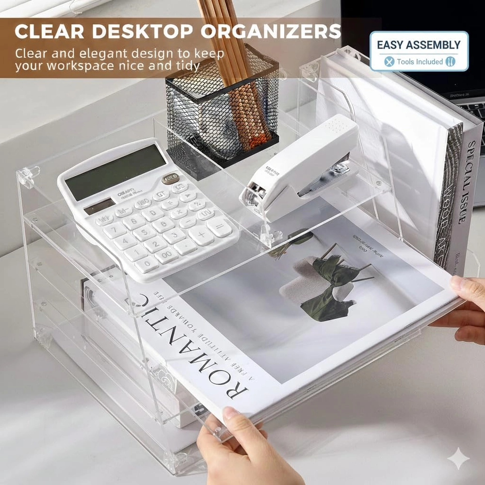 Clear Acrylic Desk Organizer