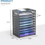 Black Mesh 9-Tier Document Sorter