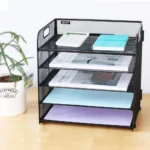 Black Mesh Desk Organizer